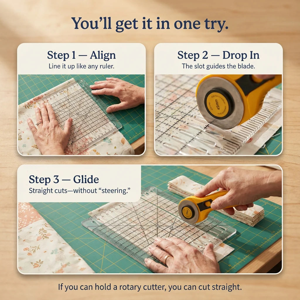 Vynlia SlotMaster™ Precision Quilting Ruler